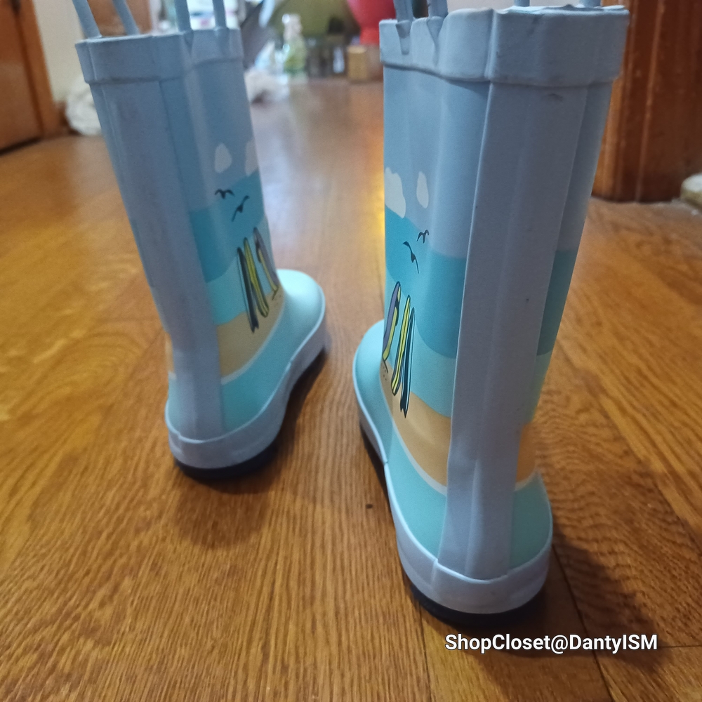Cat & Jack Blue Kids Rain Boots with Surf Van Design - Picture 3 of 14